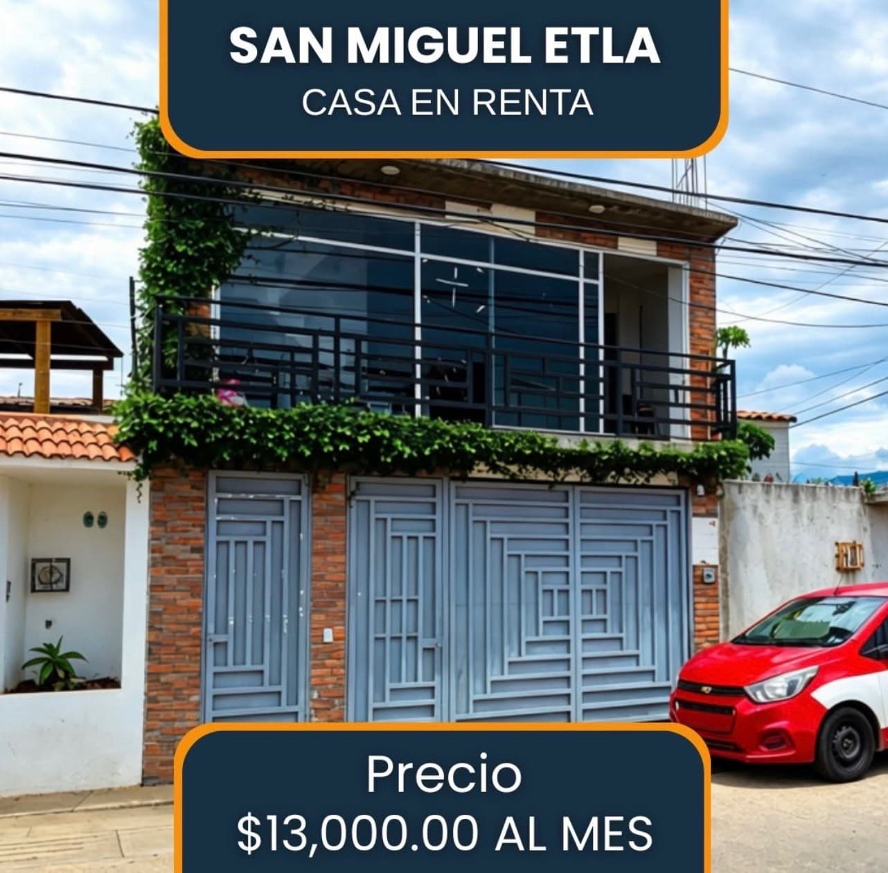 Casa de 3 recámaras en renta en San Miguel Etla, 2 baños y 2 estacionamientos - Imagen 1