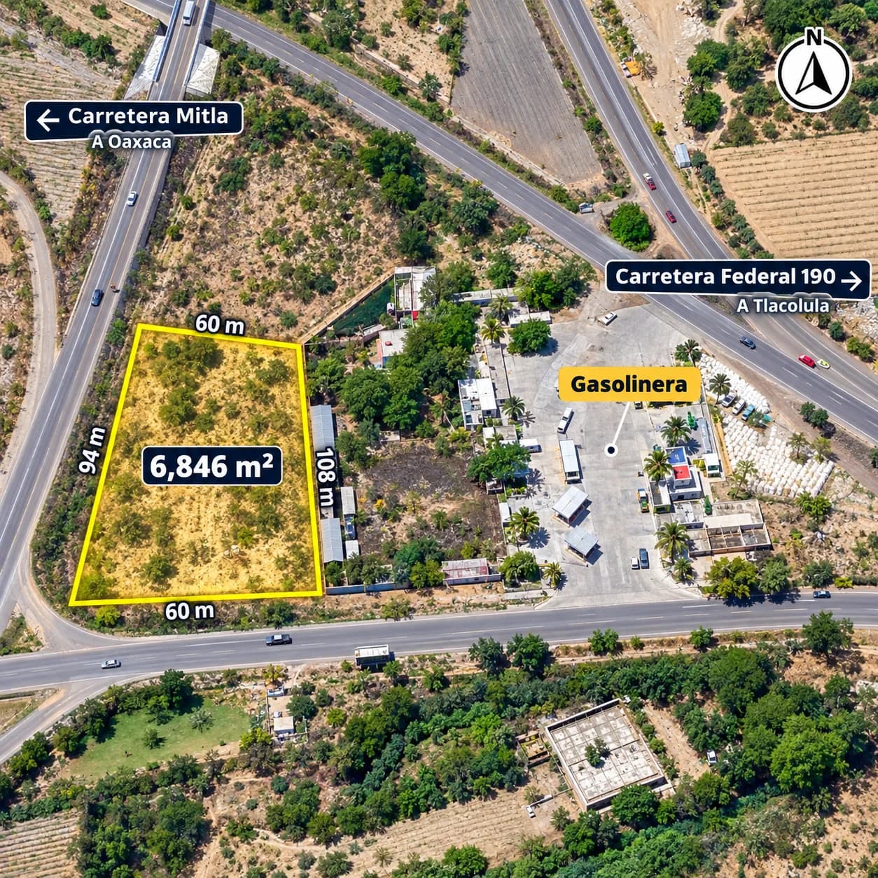6,846 m² Land for Sale in San Pablo Villa de Mitla - Image 1