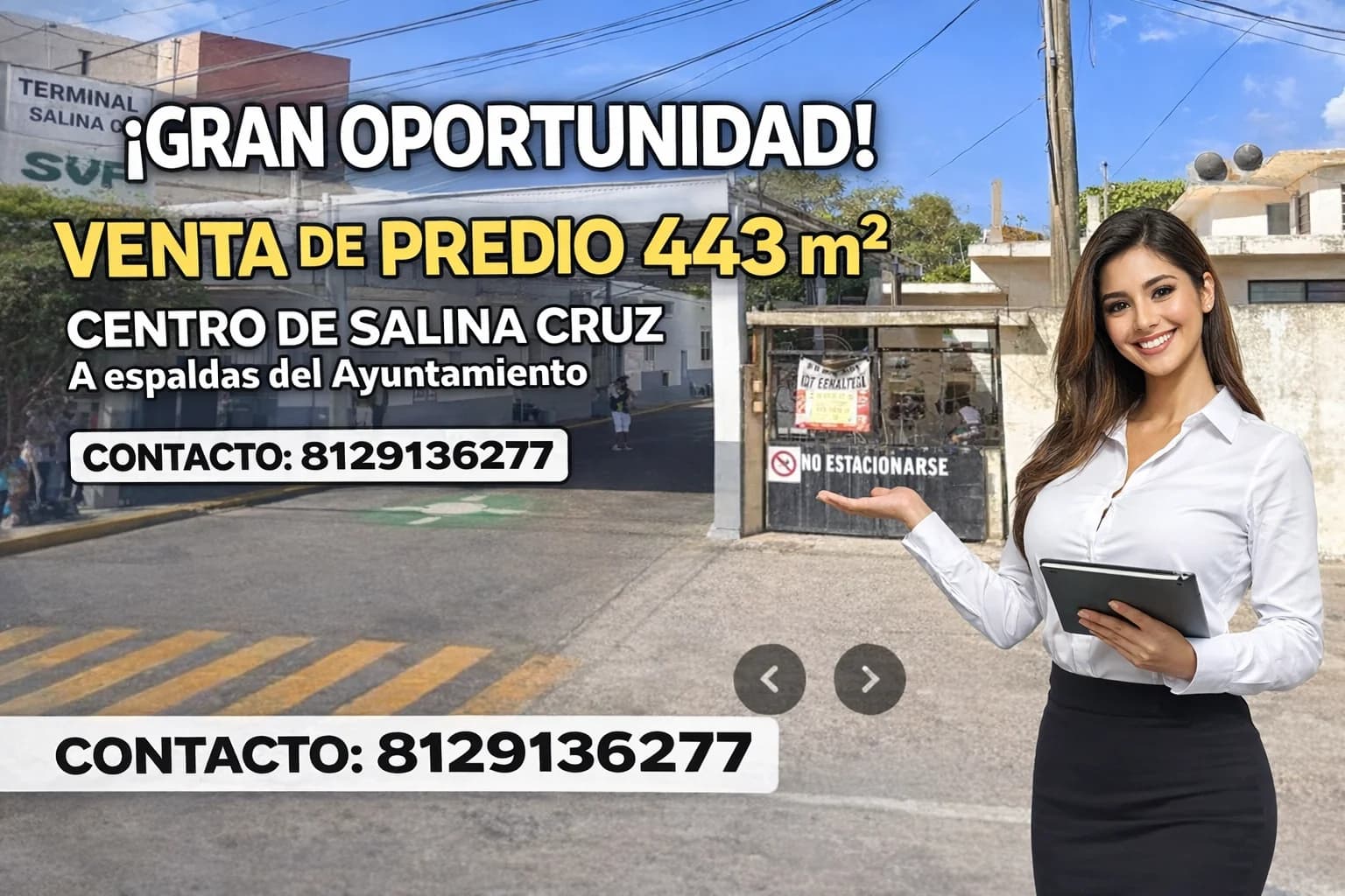 🏗️ PRIME 443 SQM LAND FOR SALE IN THE HEART OF SALINA CRUZ, OAXACA - Image 1