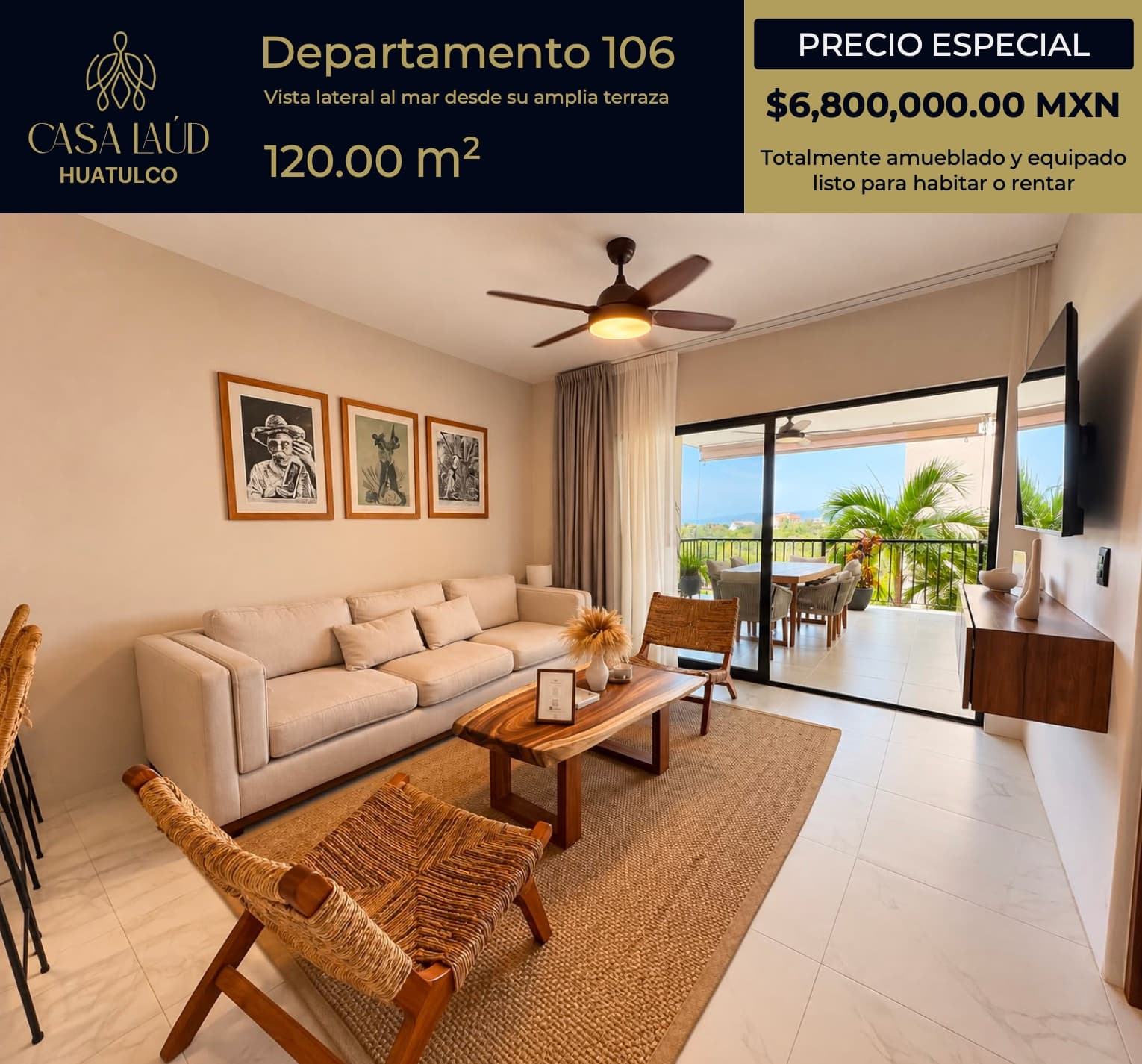 2-Bedroom Condo for Sale in Bahías de Huatulco, 120 m² - Image 1